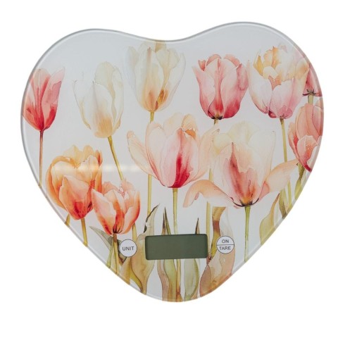 BILANCIA STAMPA TULIPANI A CUORE 23.8X22XH2CM